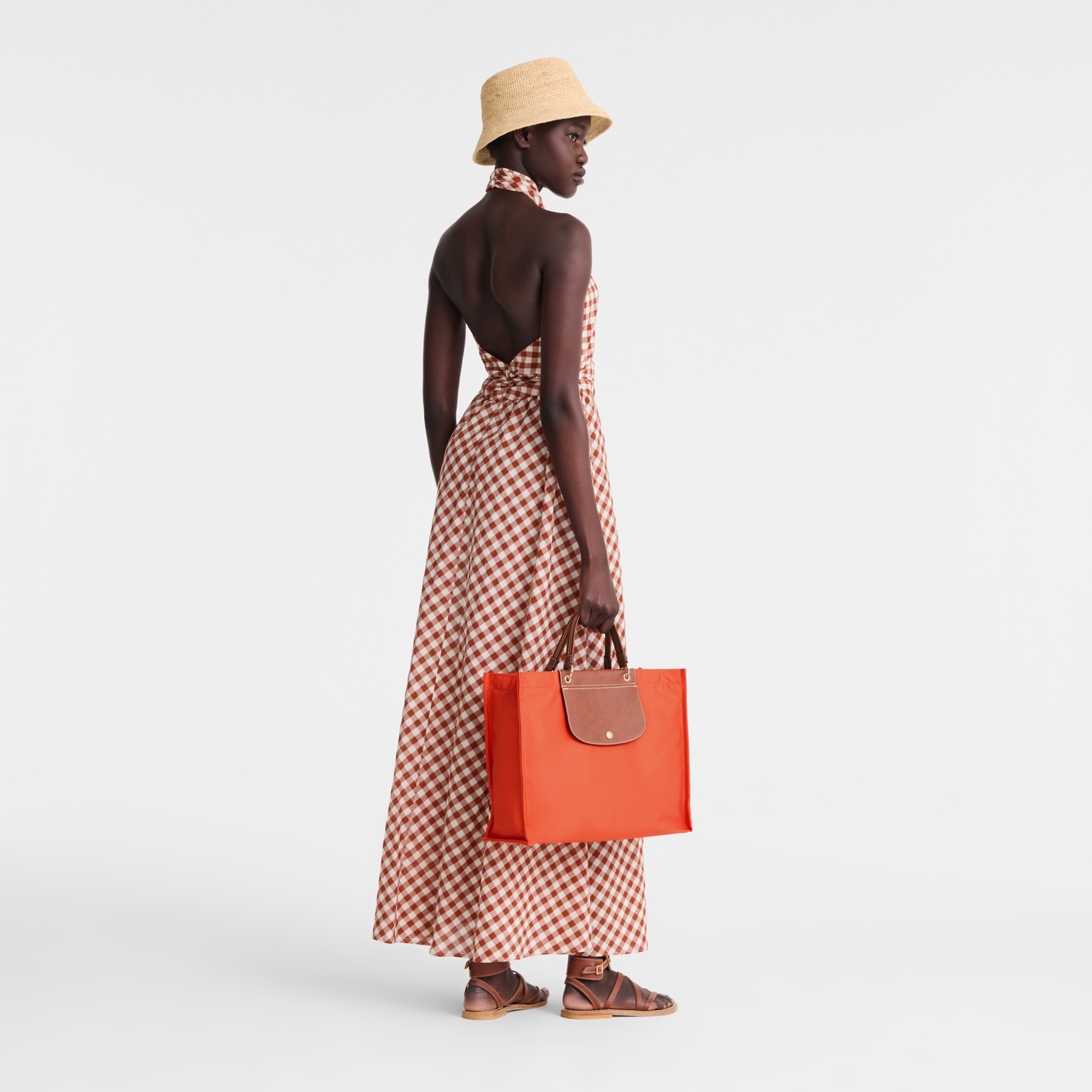 Cabas Longchamp L Tote Bag Carrot - Canvas - 2