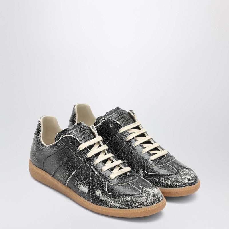 Maison Margiela cracked leather Replica sneakers - 1