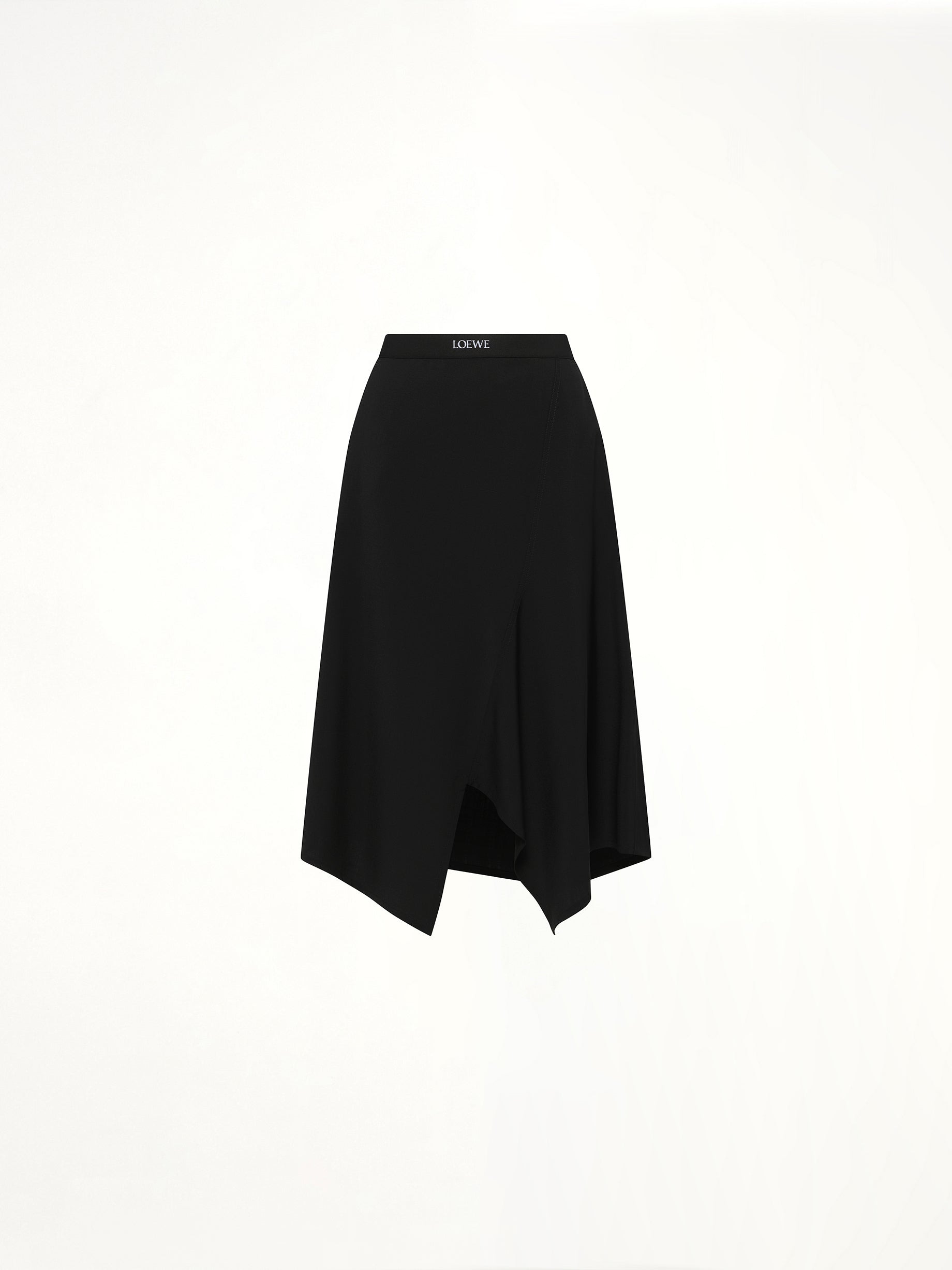 Asymmetric Skirt in Black - 2