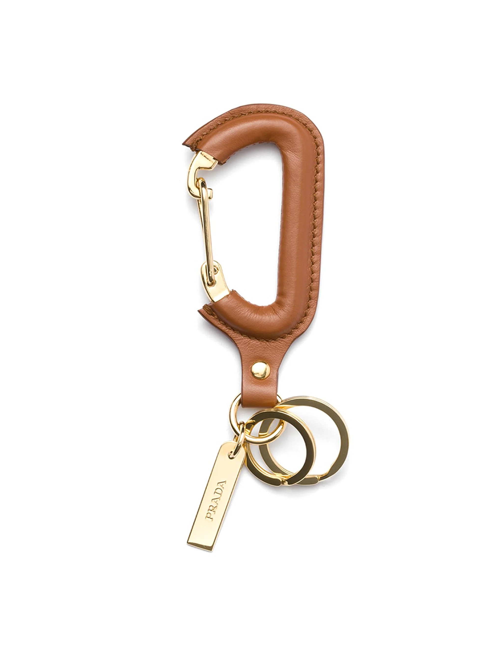 Men's Leather Key Ring - Brown - 1