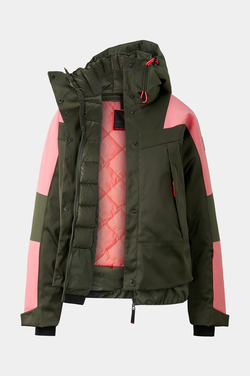BOGNER Tinka Ski jacket in Olive green/Pink outlook