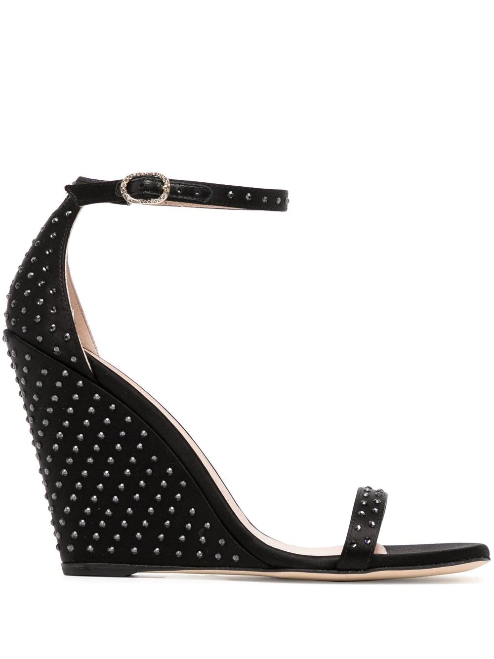 Nudistshine studded 100mm wedge sandals - 1