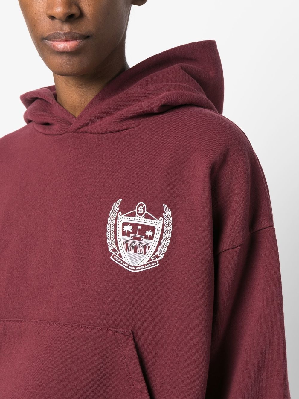 logo-print cropped hoodie - 5