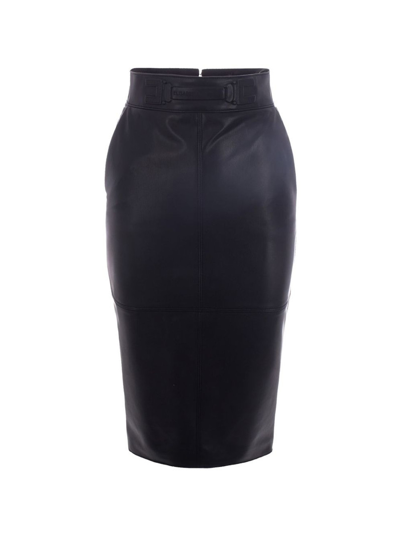 logo-waistband midi skirt 1