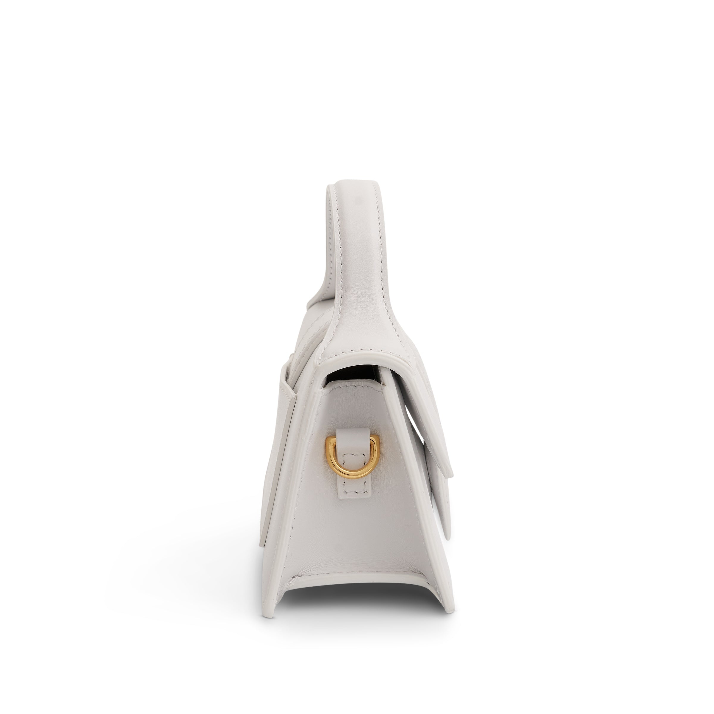 Le Bambino Mini Leather Bag in White - 3