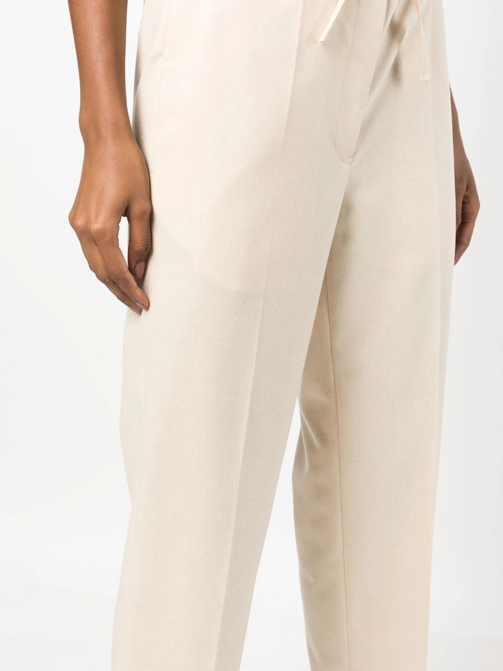drawstring cropped trousers - 5