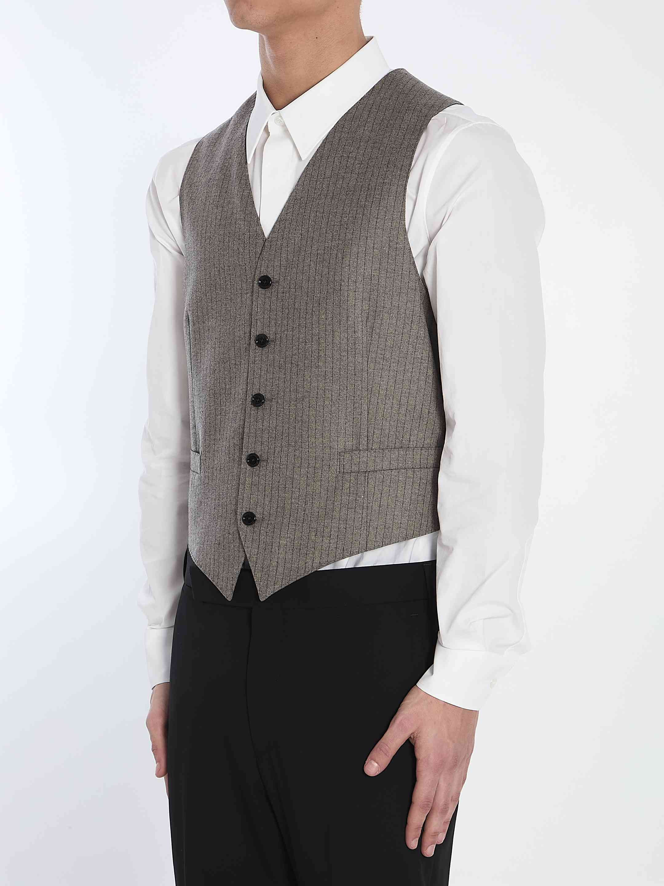 Celine Men Striped Flannel Vest - 2