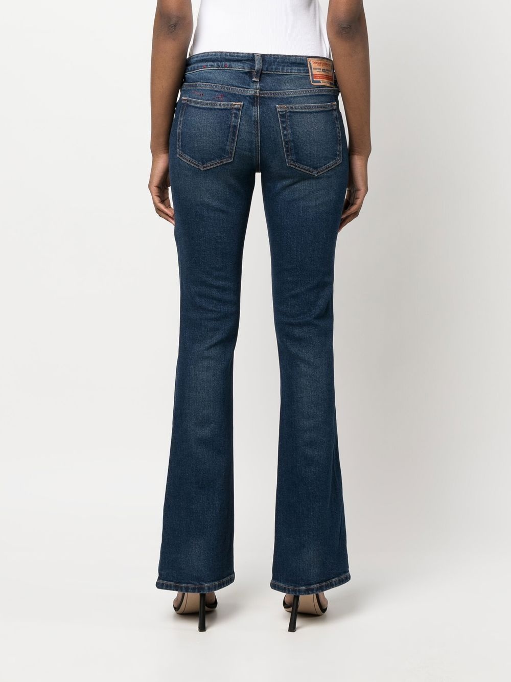 dark wash flared jeans - 4