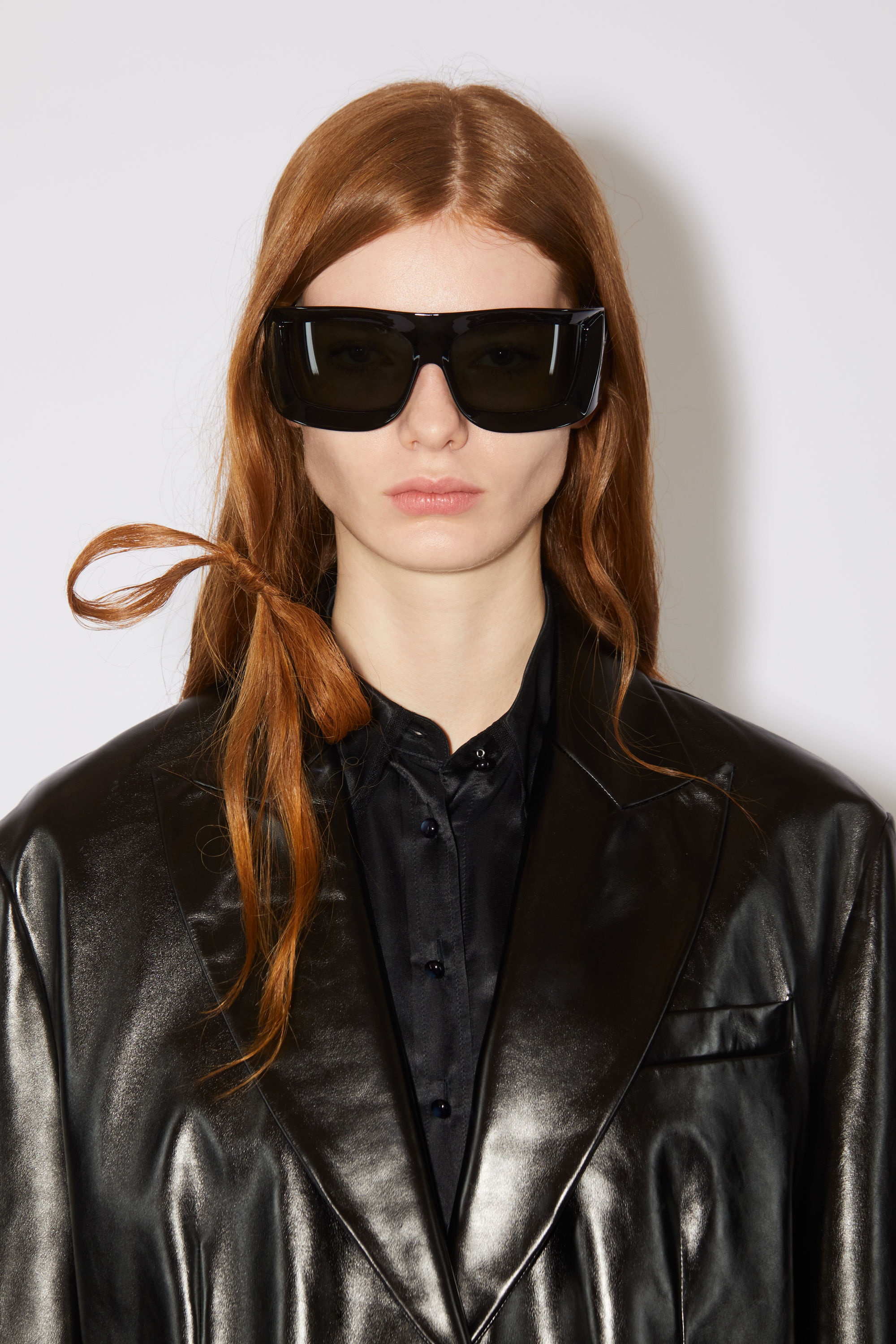Leather suit jacket - Black - 6