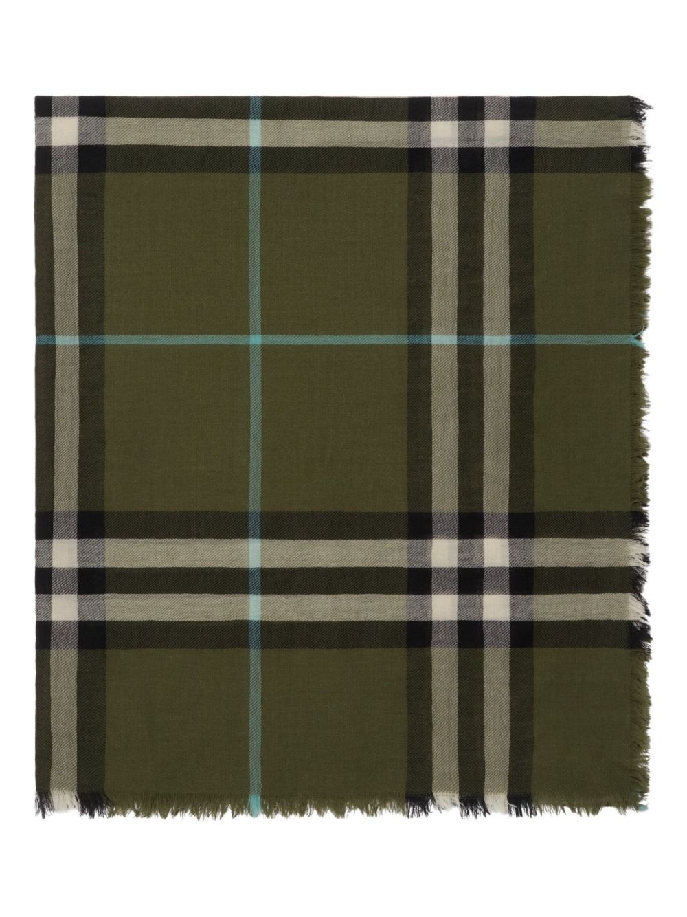 checked wool scarf - 2