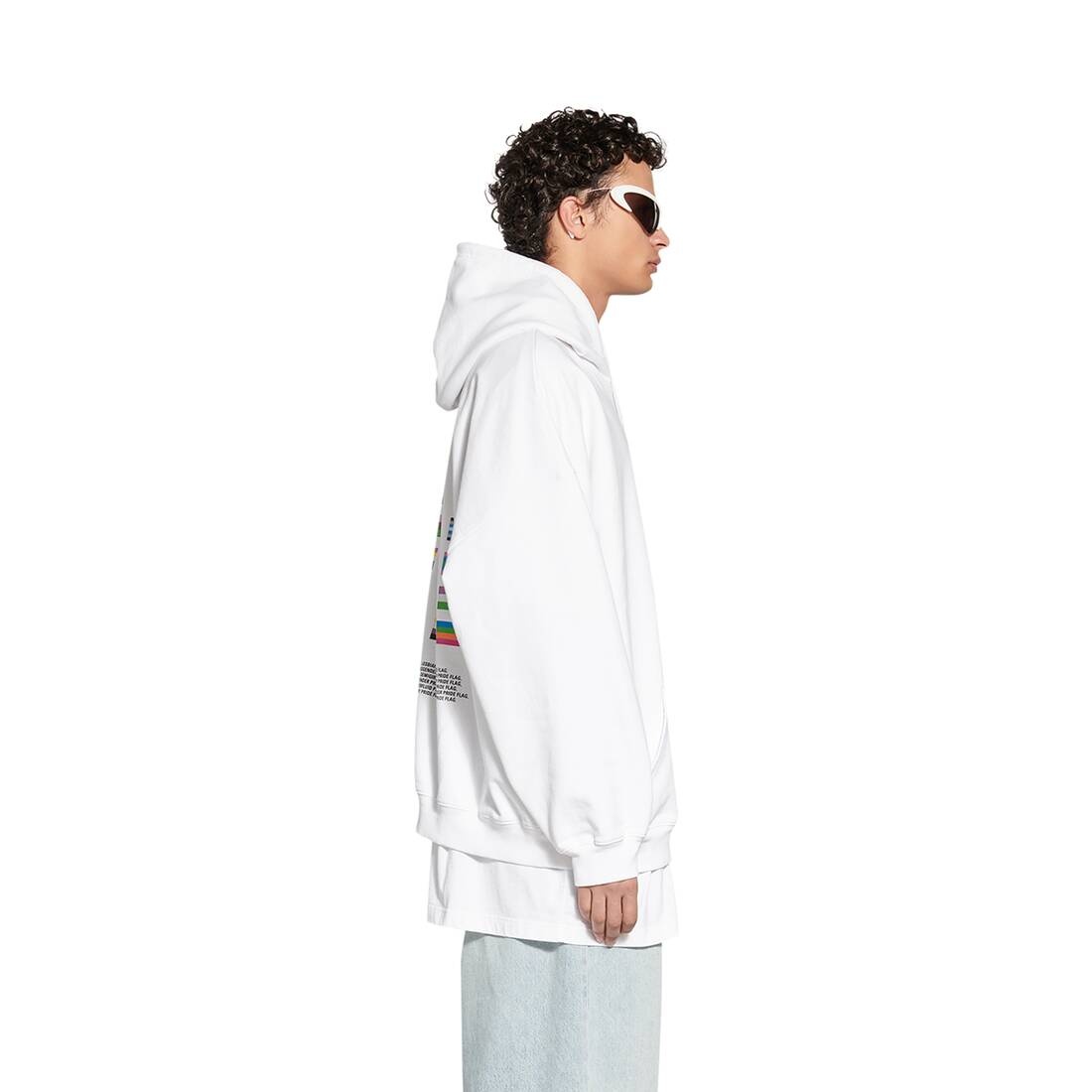 Men's Pride 22 Hoodie Boxy Fit in White - 3