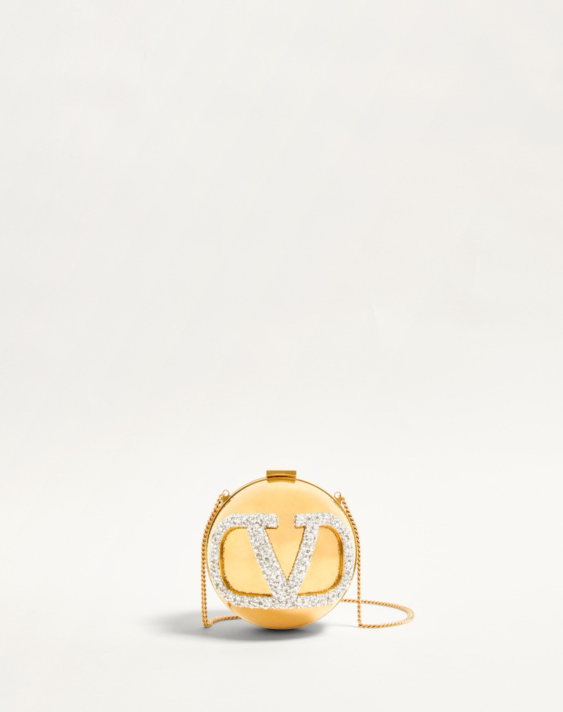 VLOGO SIGNATURE MINAUDIÈRE IN METAL AND SWAROVSKI® CRYSTALS 1