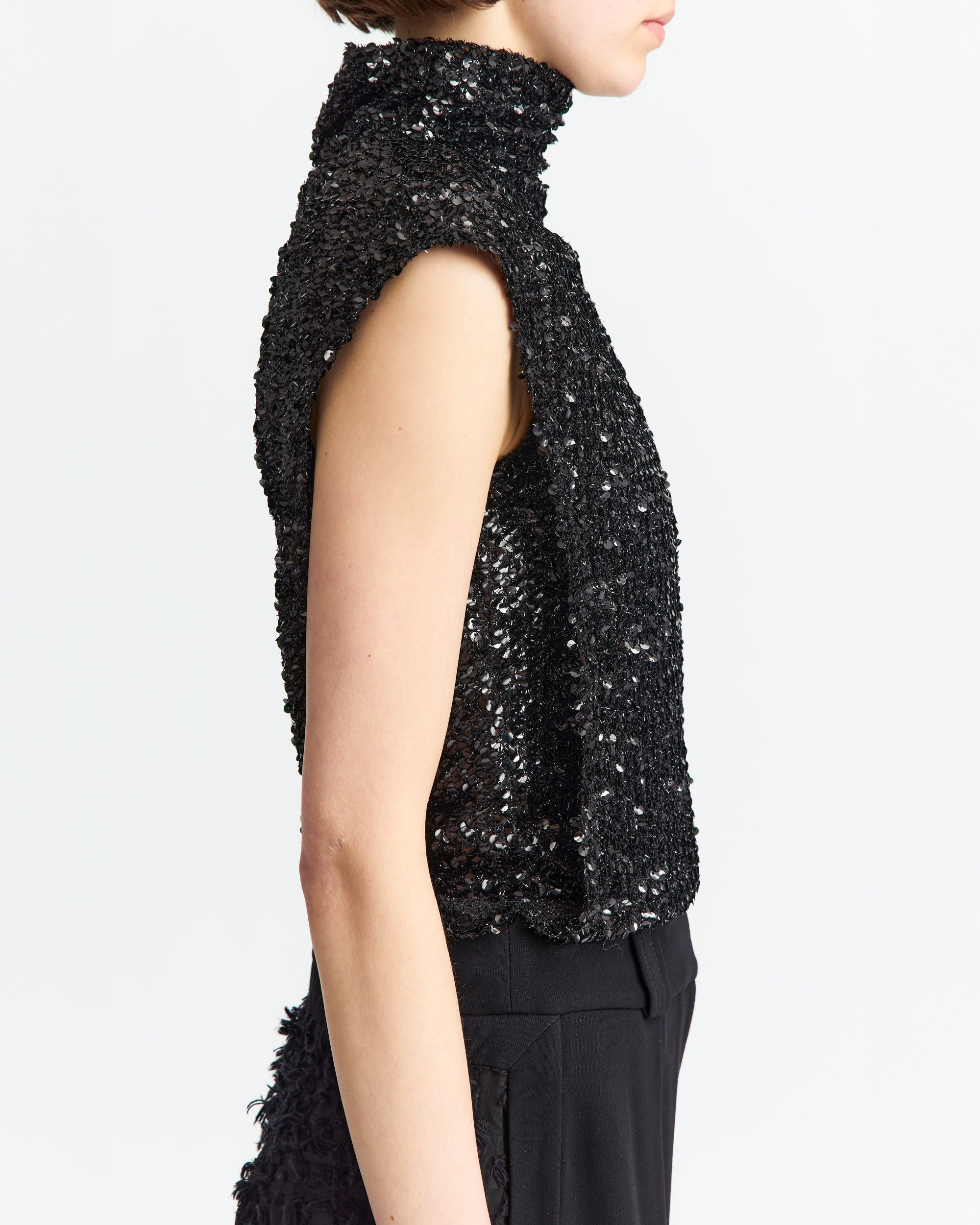 OVICA TOP IN TEXTURED SEQUIN - 5