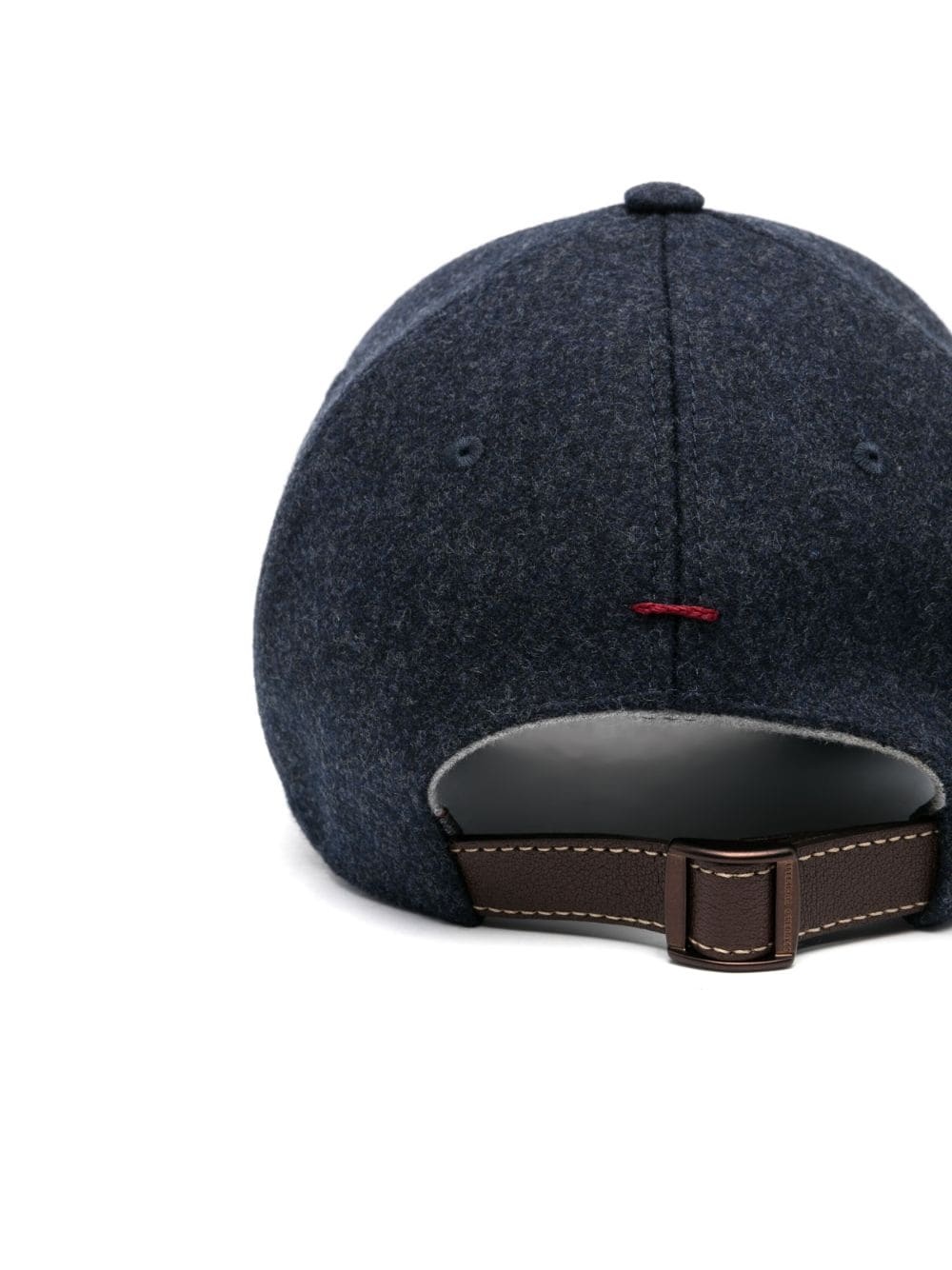 embroidered-logo wool baseball cap - 2