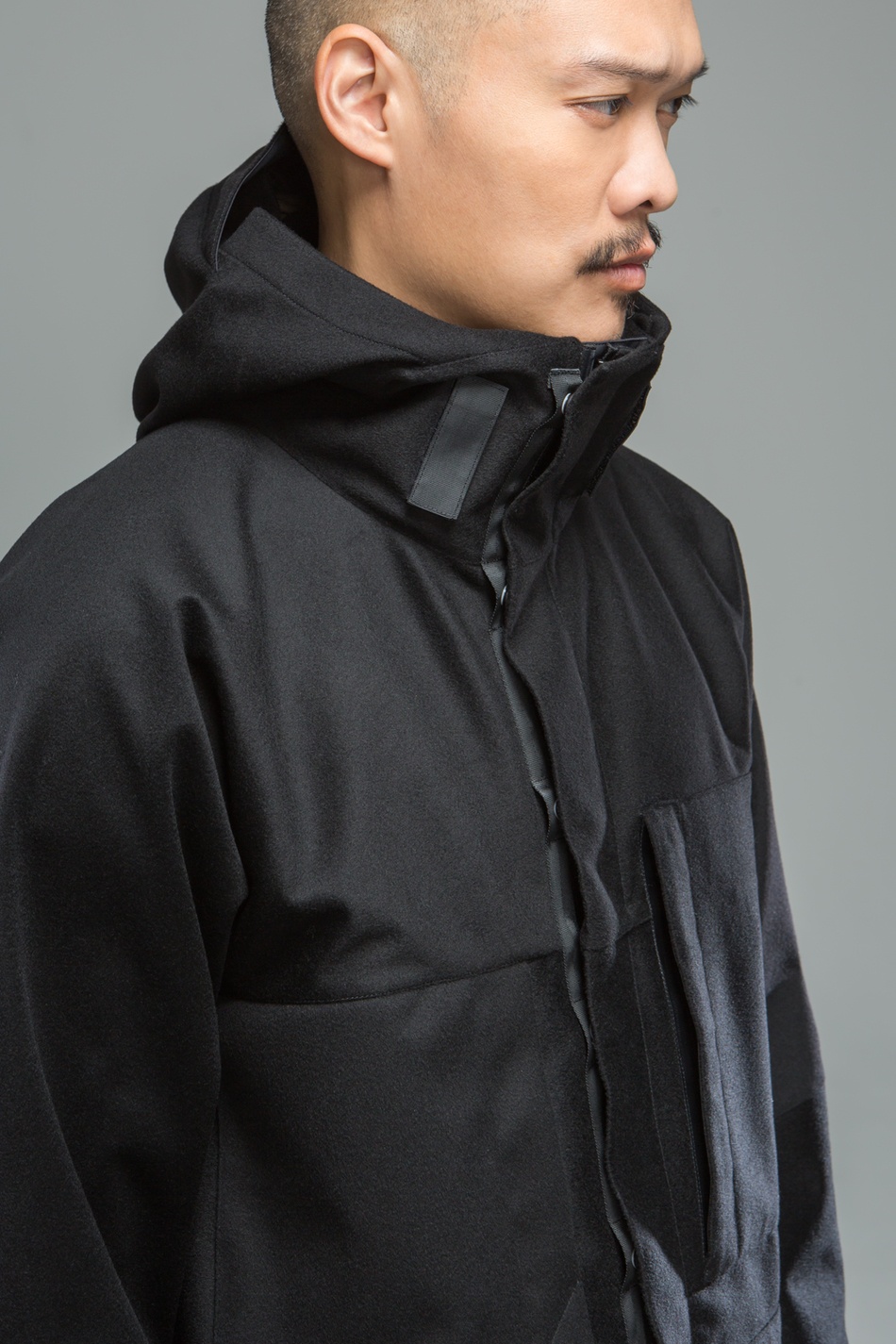 J54-LP 3L Wool Doeskin Parka Black - 12