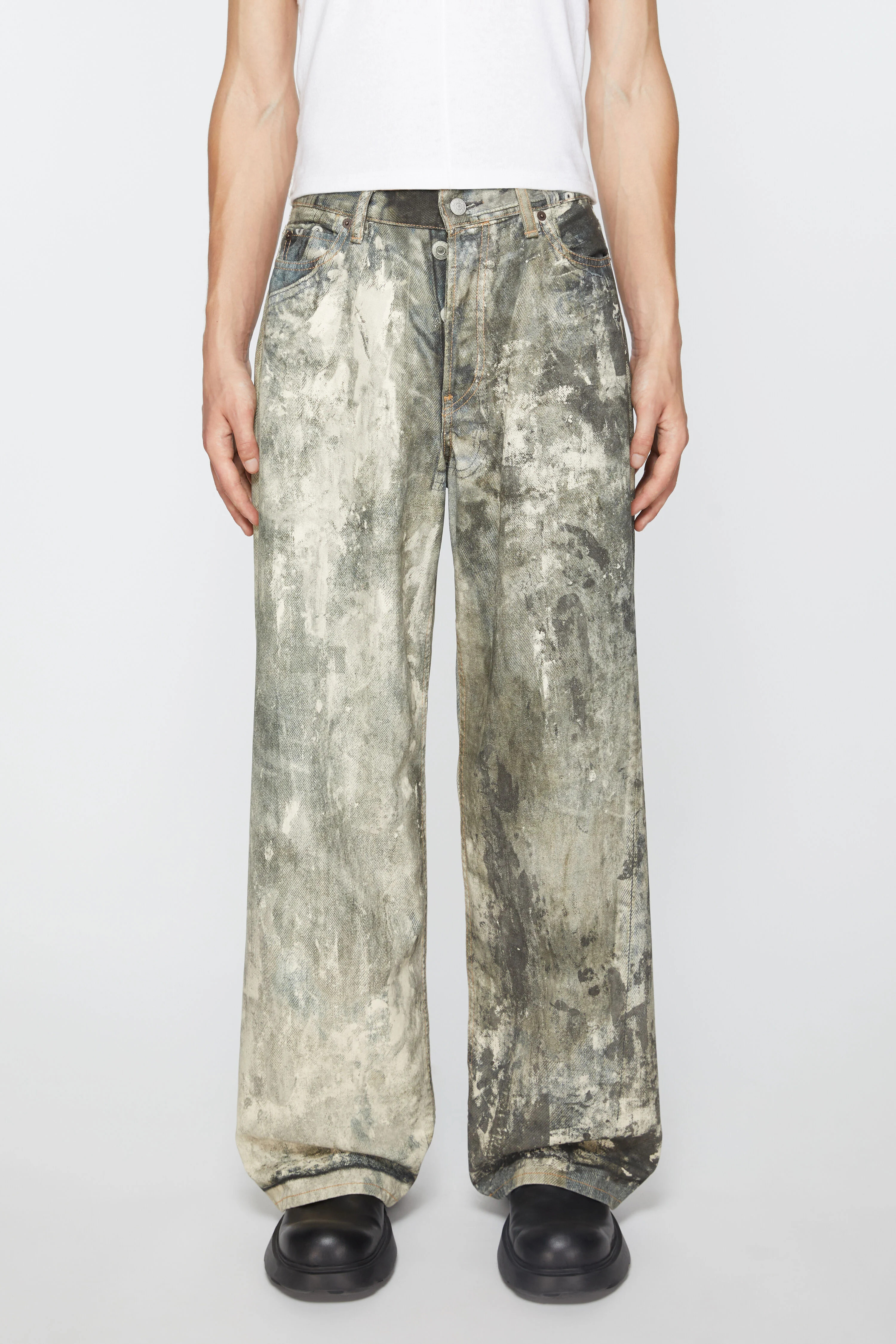パンツ Acne Studios LOOSE FIT TROUSERS 1981M Acne Studios - Loose fit trousers - 1981 - Mid Blue