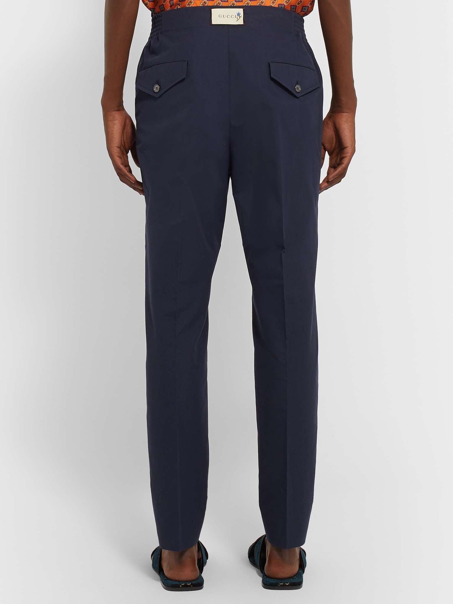 Tapered Cotton-Poplin Trousers - 5