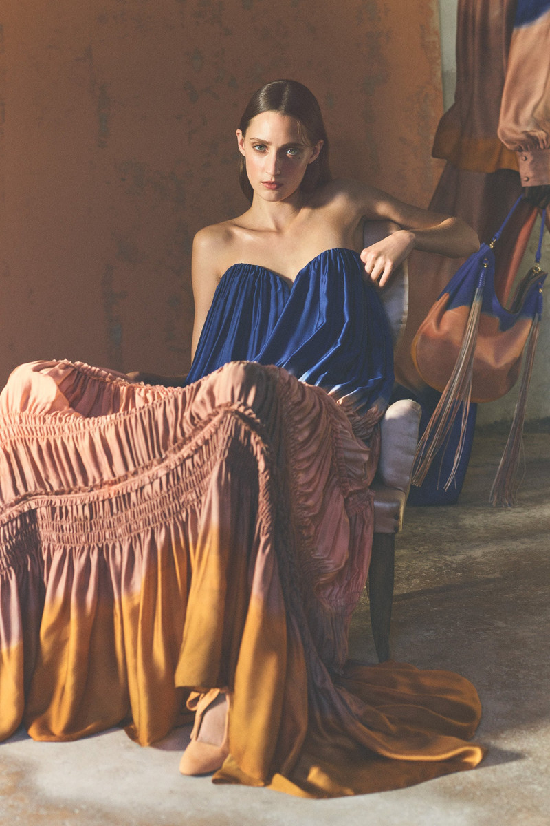 ULLA JOHNSON Veil Strapless Silk Gown outlook