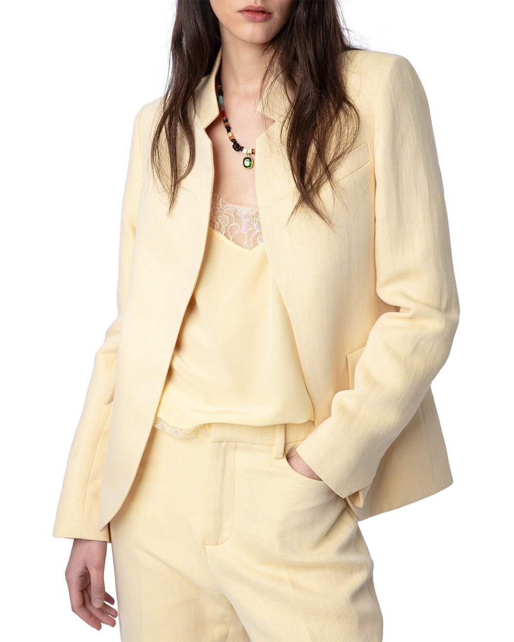 Zadig & Voltaire Very Lin Lurex Linen-Blend Blazer - 4