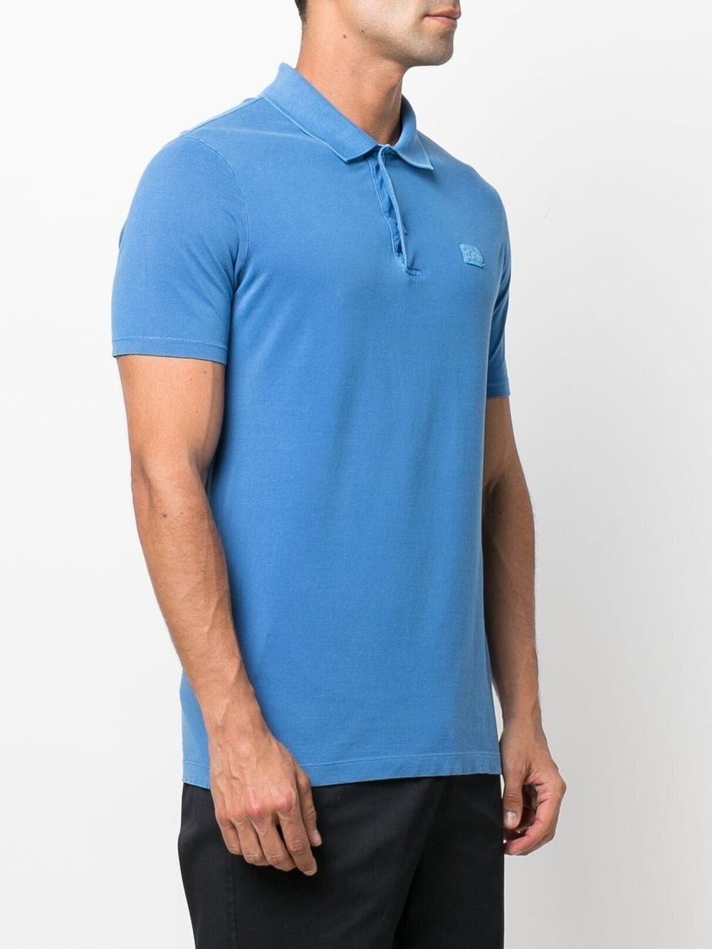 embroidered-logo polo shirt - 3