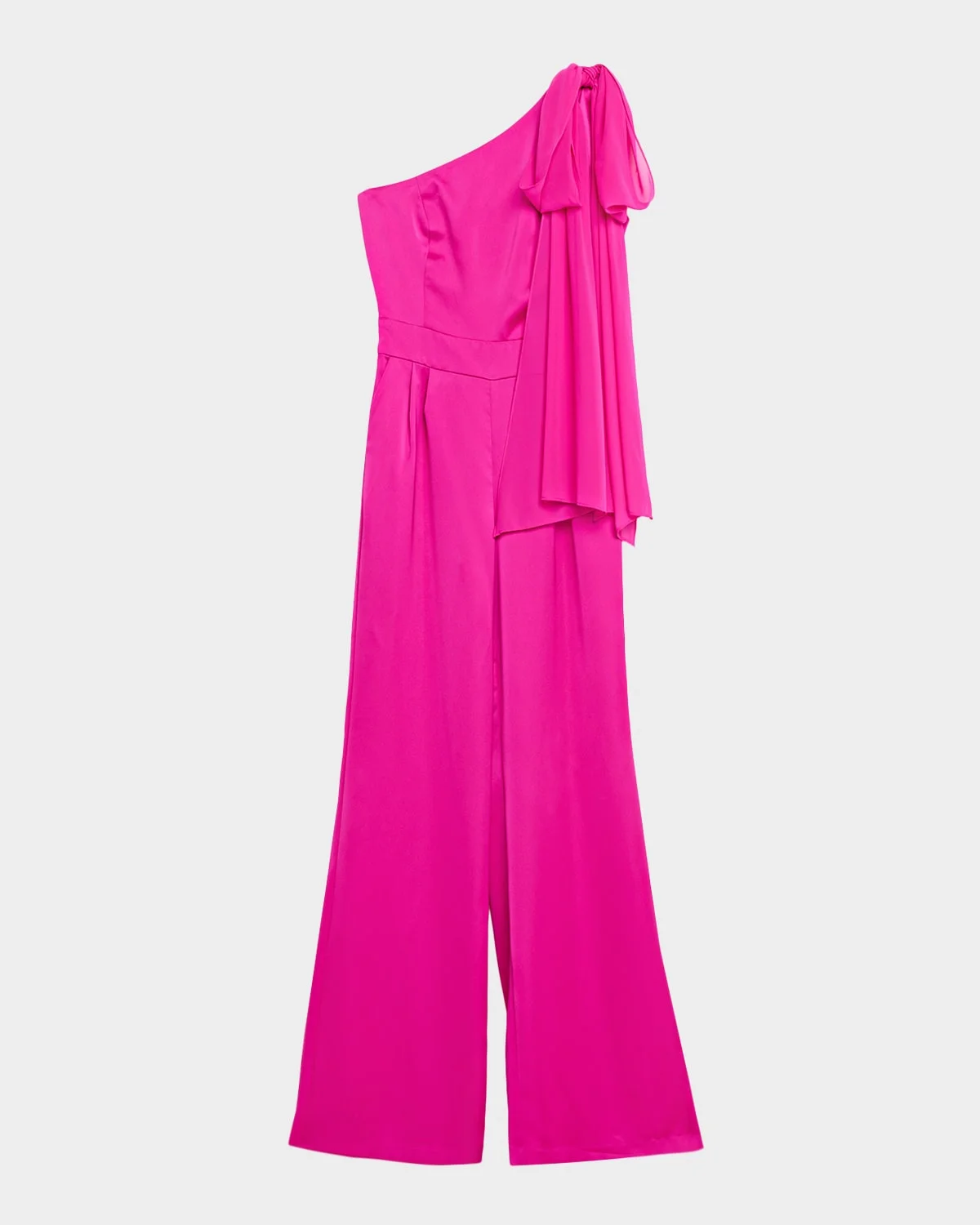 Genny One-Shoulder Silk Jumpsuit - 1