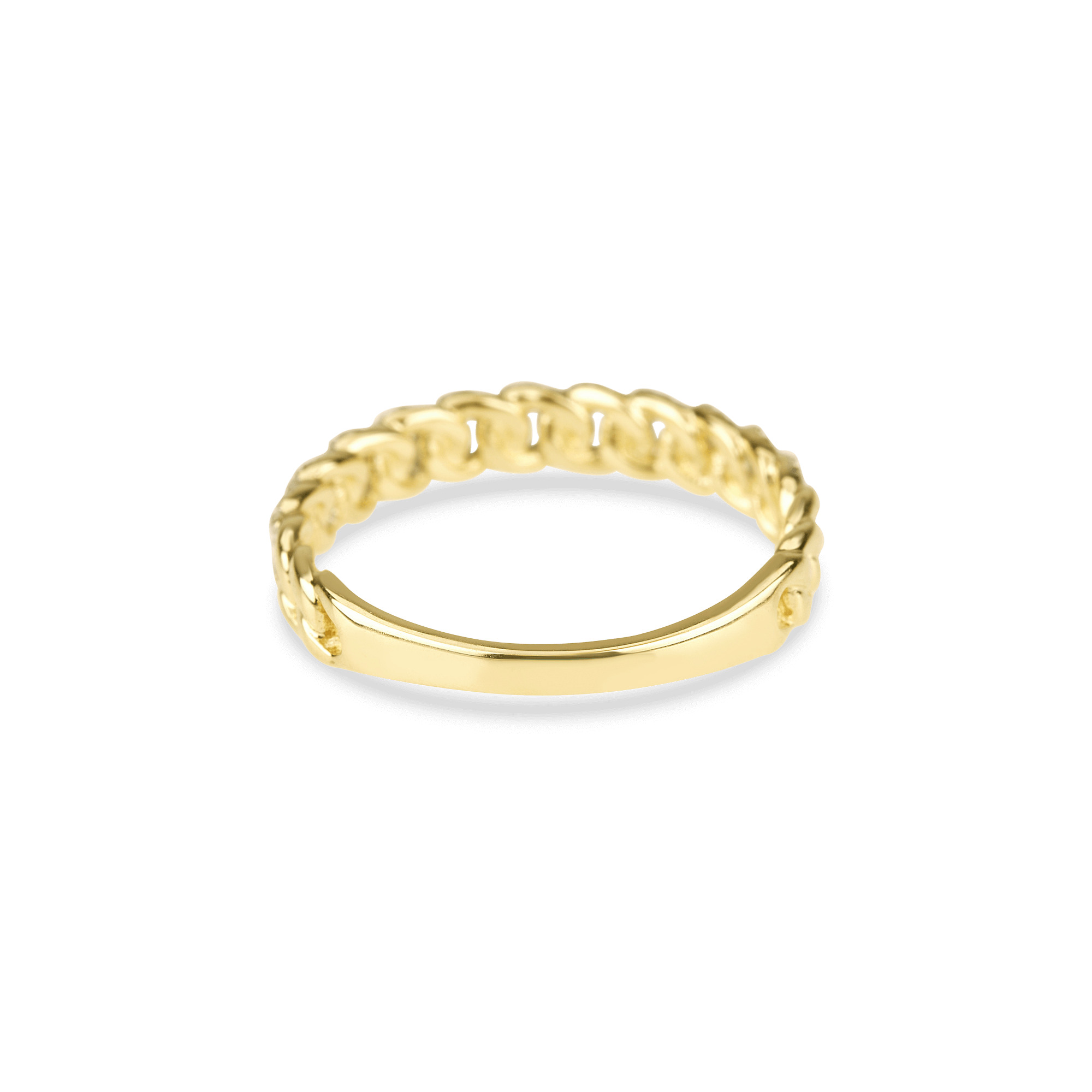Fine Diamond Pave Chain Ring - 4