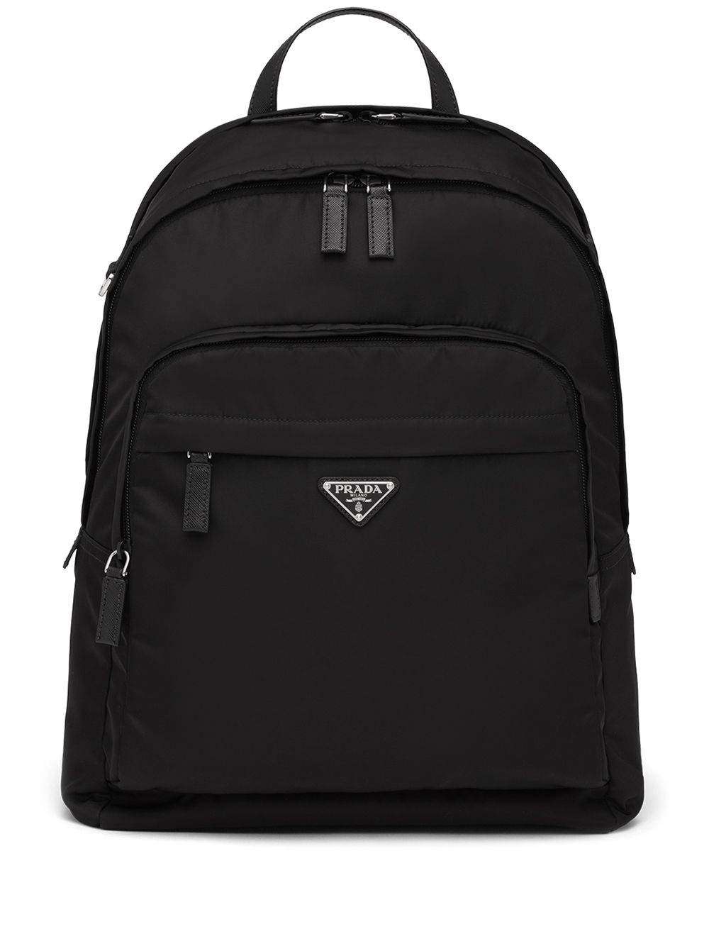 Re-Nylon logo-plaque backpack - 1