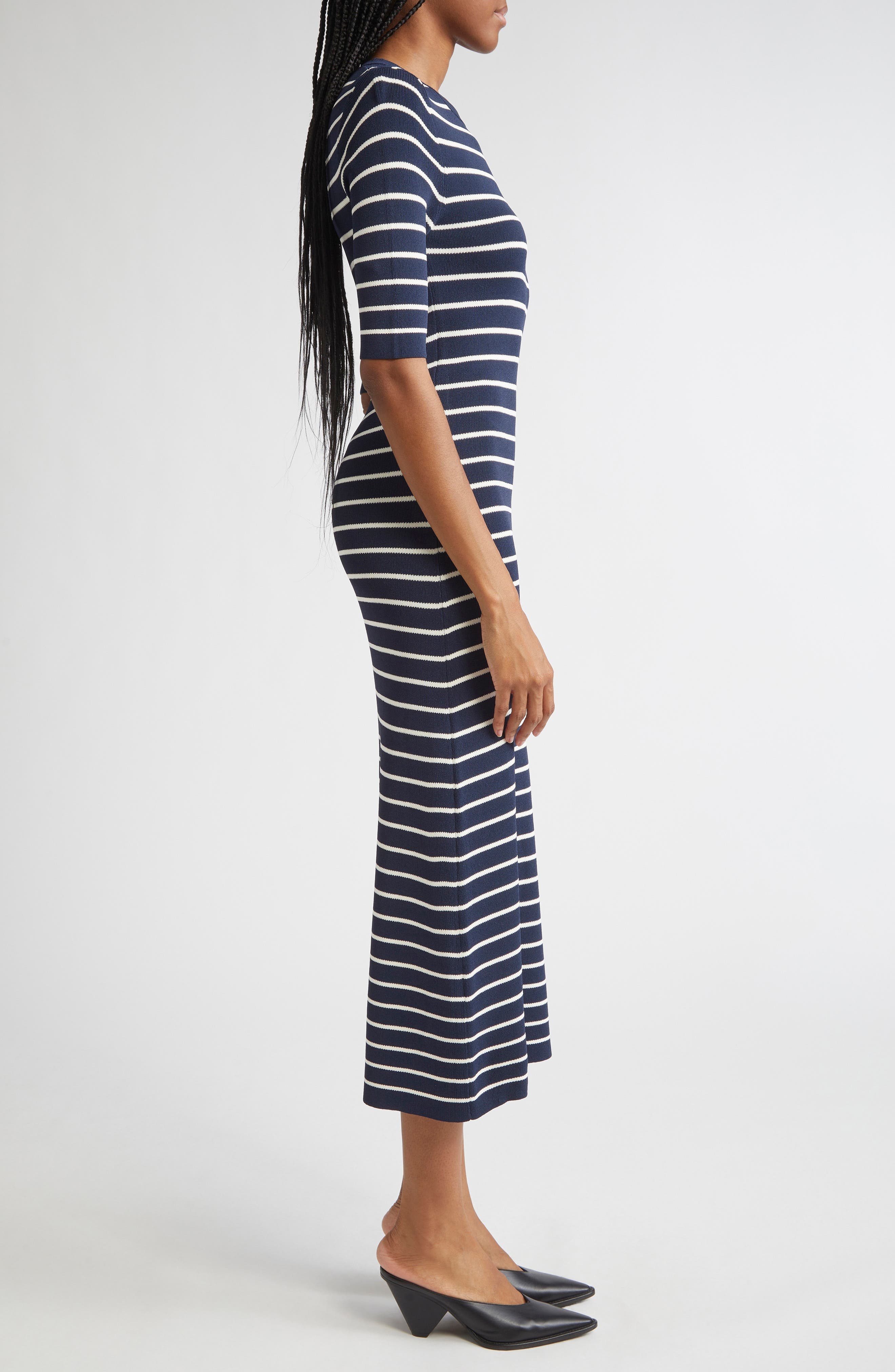 Altuzarra Kitty Stripe Sweater Dress in Navy/Ivory at Nordstrom - 3