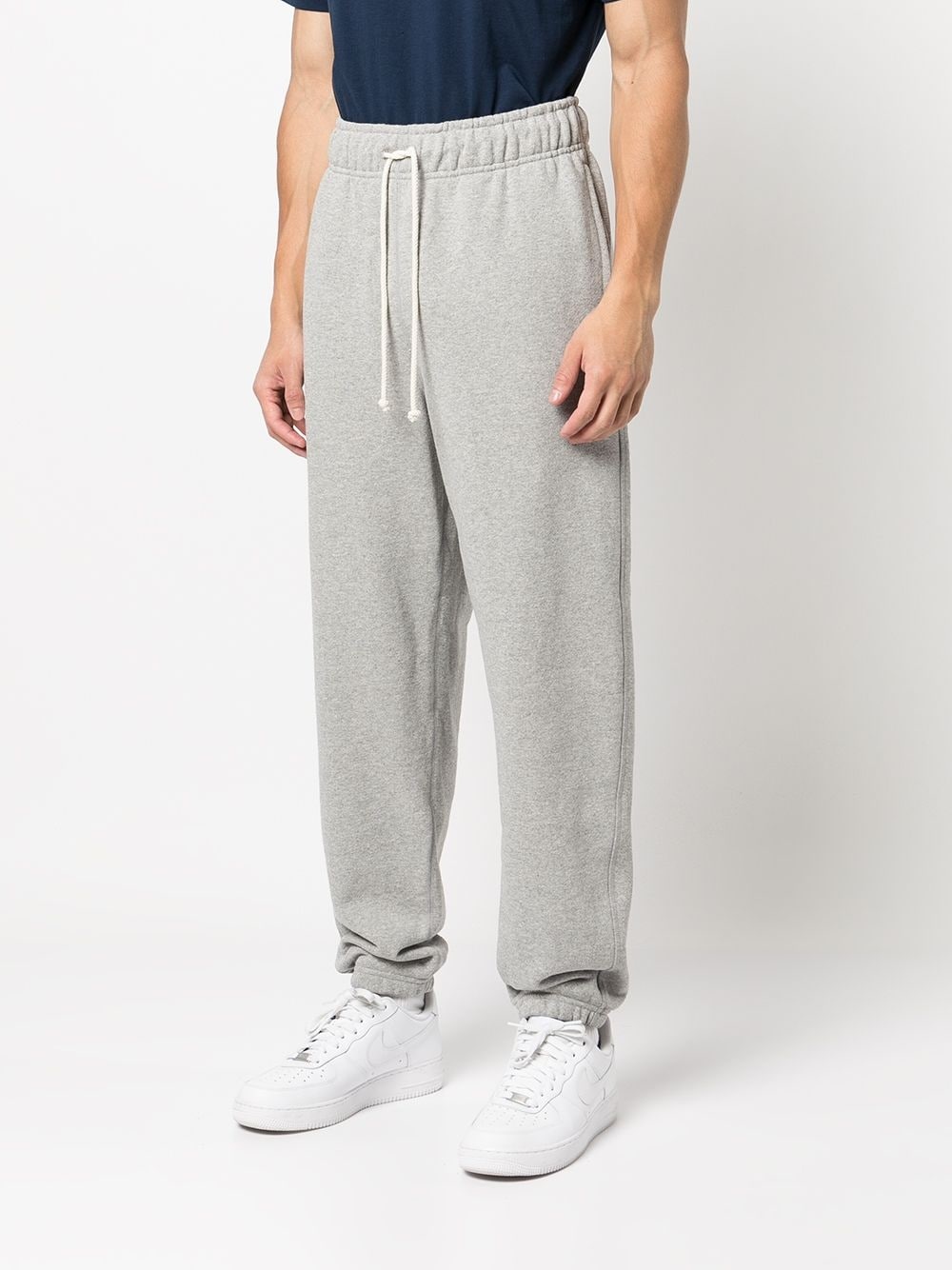 drawstring cotton track pants - 3