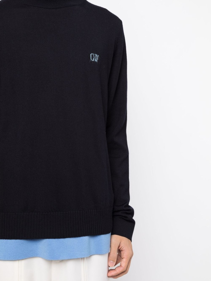 embroidered-logo long-sleeve sweatshirt 5