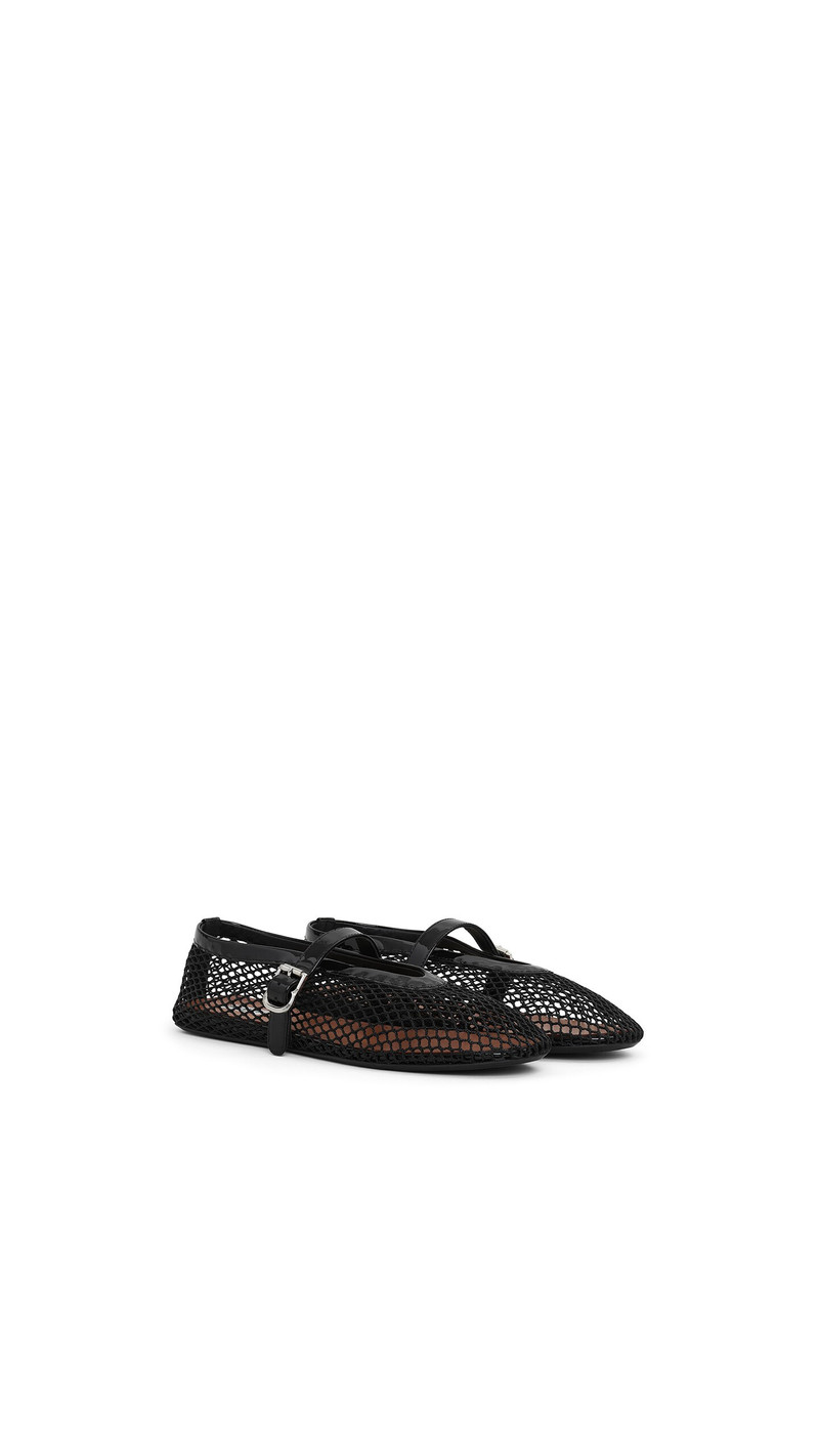 Alaïa BALLET FLATS IN FISHNET outlook