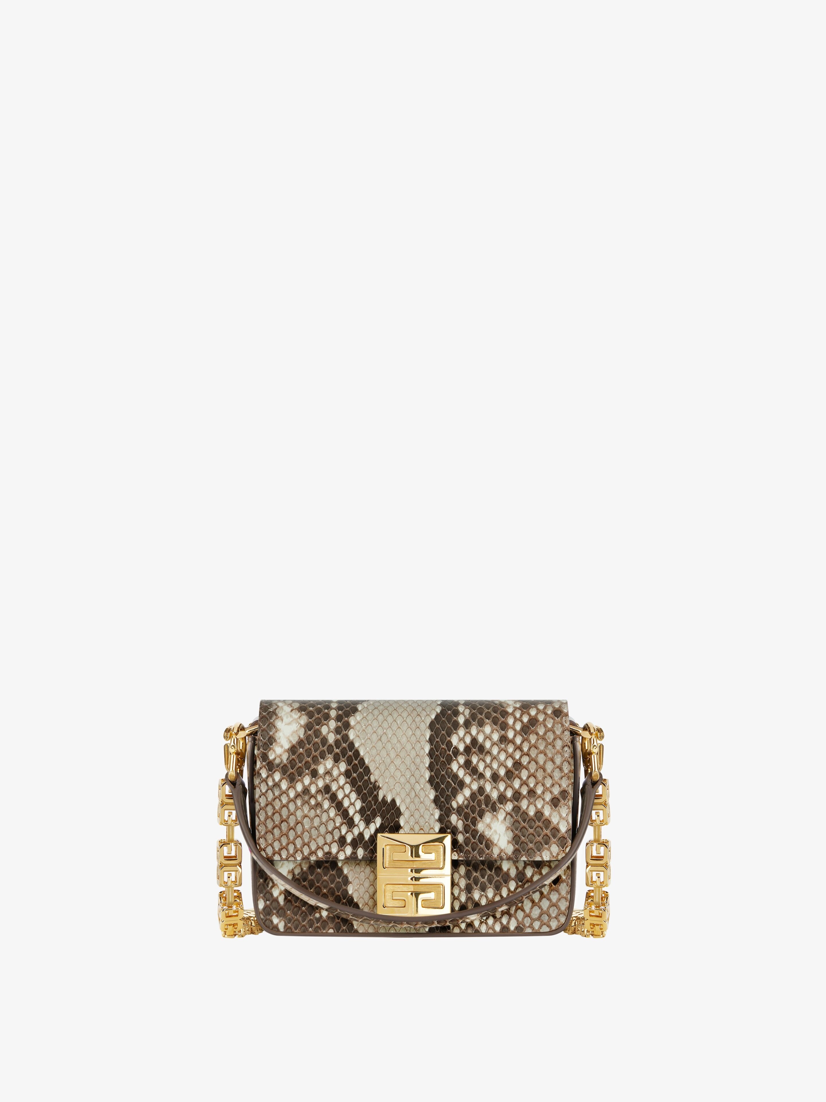 SMALL 4G BAG IN PYTHON WITH CHAIN - 1