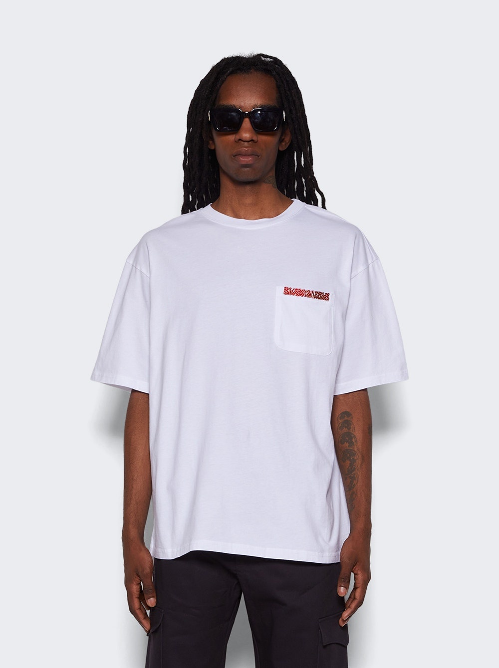 Tシャツ・カットソー BLUEMARBLE TOP (TS07JE01DA23 WHT) BLUEMARBLE Pocket T-Shirt White | thewebster | REVERSIBLE