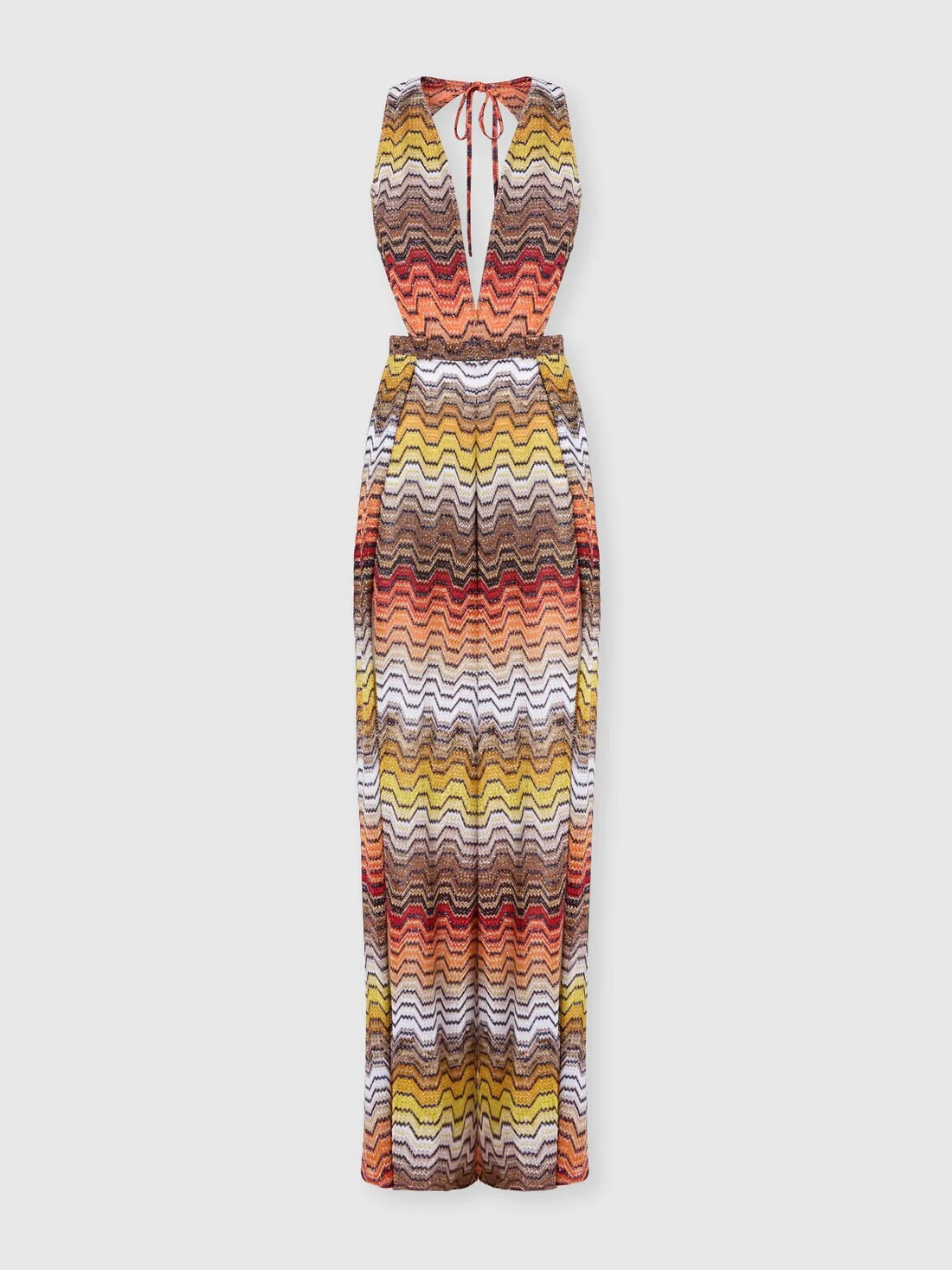 Long jumpsuit with greek motif - 1