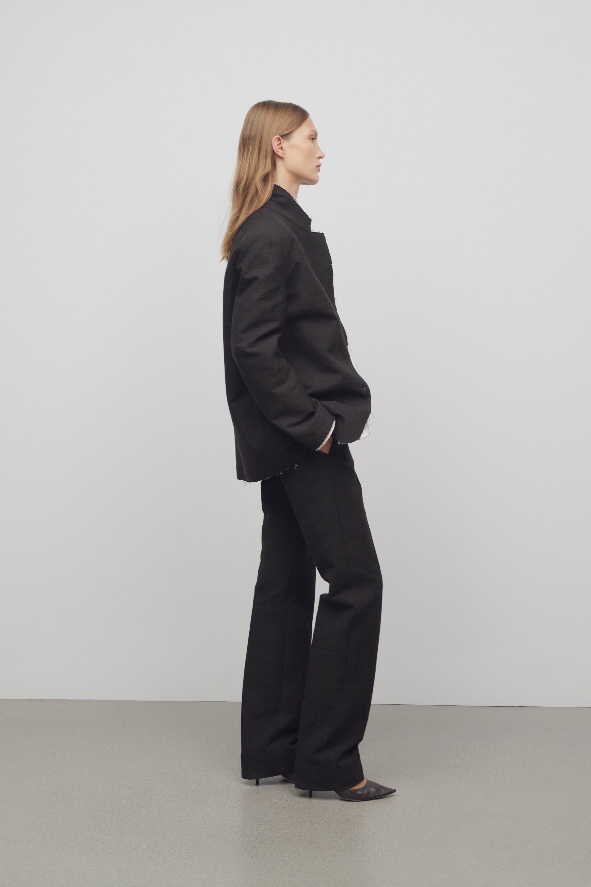 Selvie Pant in Cotton and Wool - 4