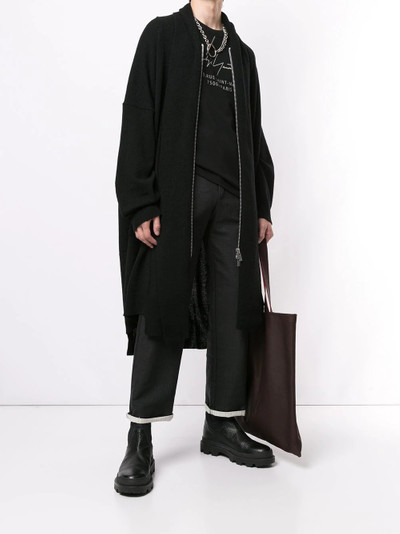 Yohji Yamamoto oversized longline cardigan outlook