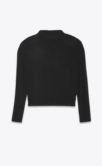 SAINT LAURENT sweater with diamond-patterned bib outlook