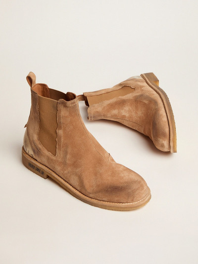 Golden Goose John Chelsea boots in caramel-colored suede outlook