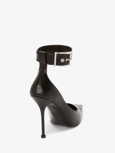 Alexander McQueen Women's Punk Ankle Strap Pump in Black/silver outlook