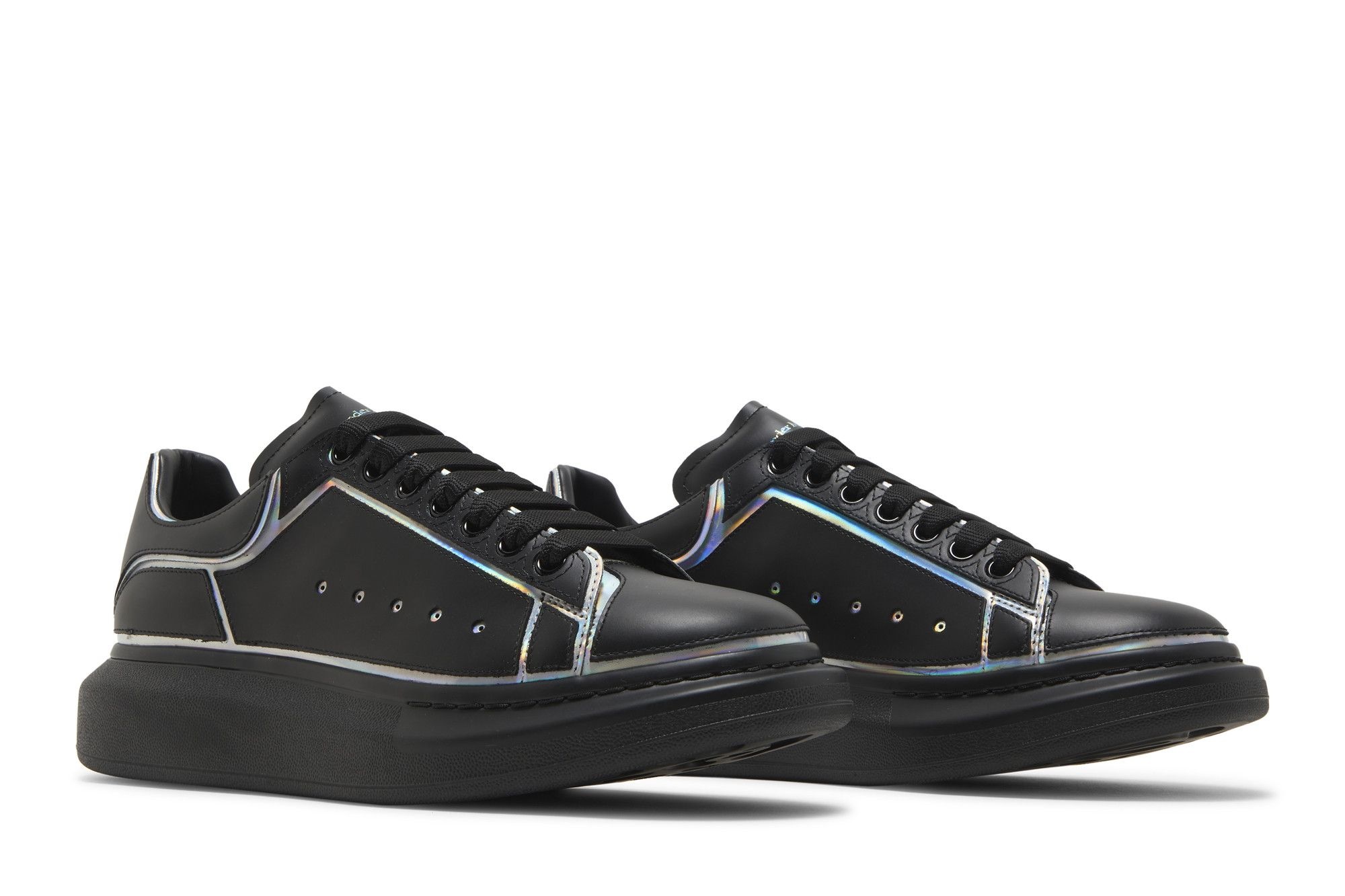 Alexander McQueen Oversized Sneaker 'Black Silver Holo' - 8