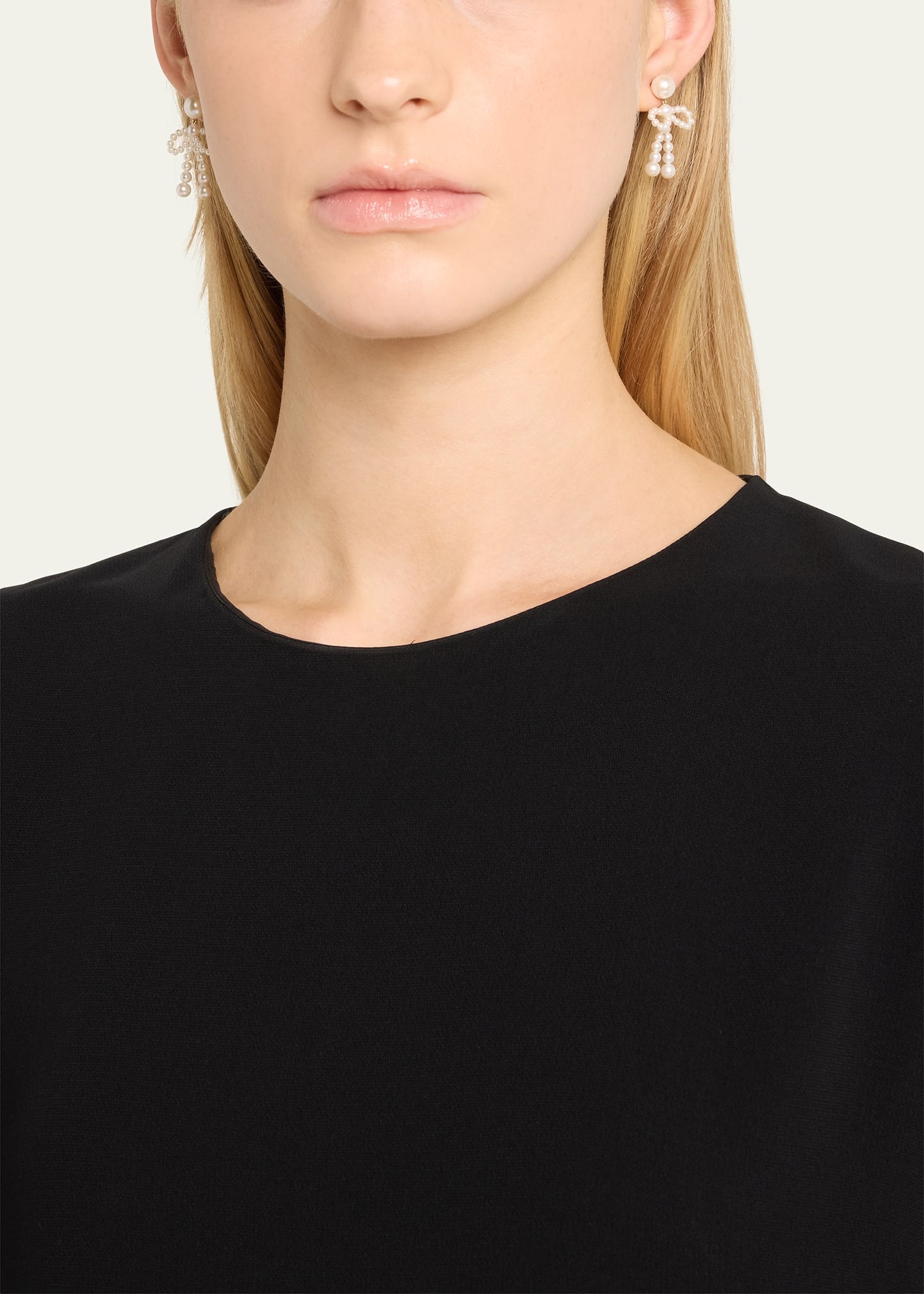Bow Drop Earrings - 2