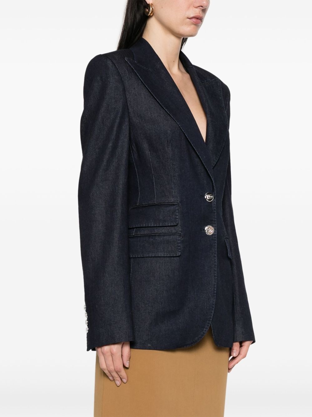 denim blazer - 3