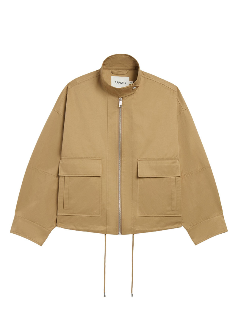 Women's Kate Cotton-Blend Bomber Jacket - Olive 1