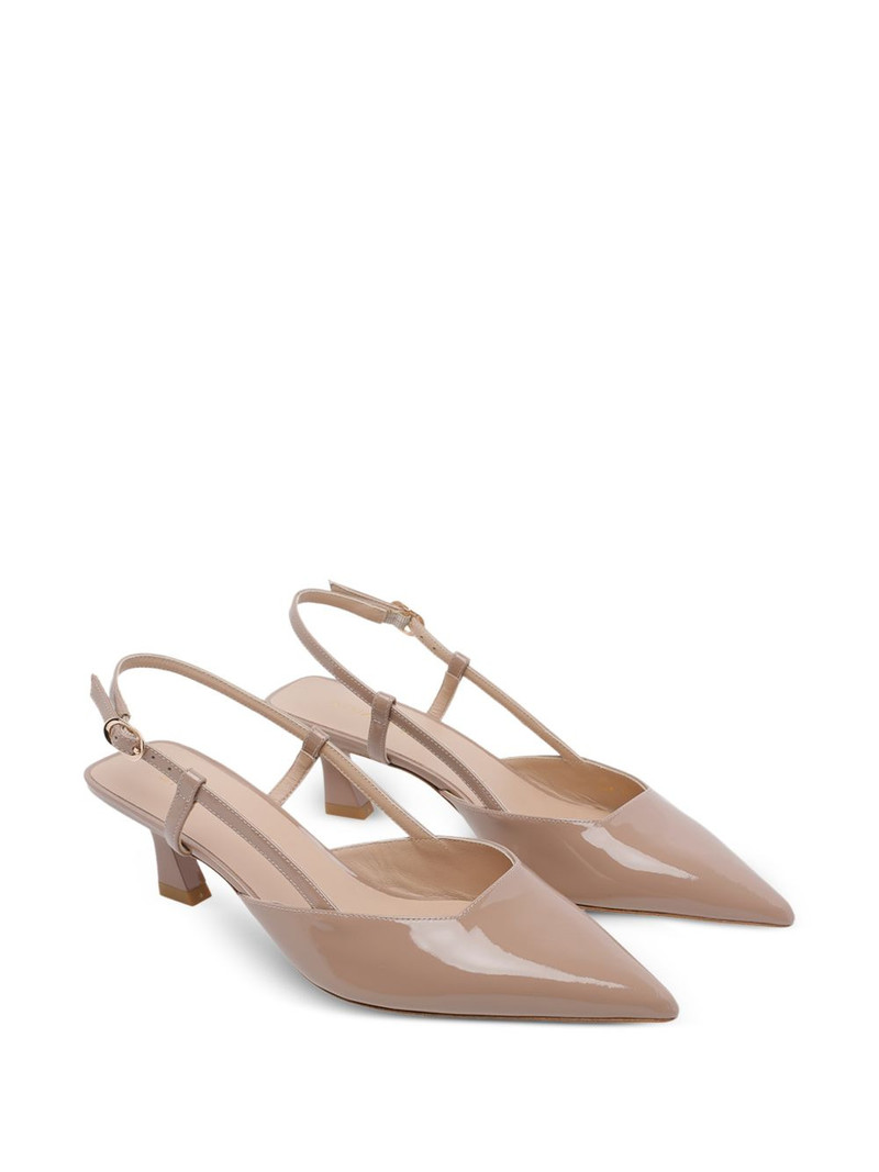 Stuart Weitzman Vinnie 50 buckle leather pumps outlook