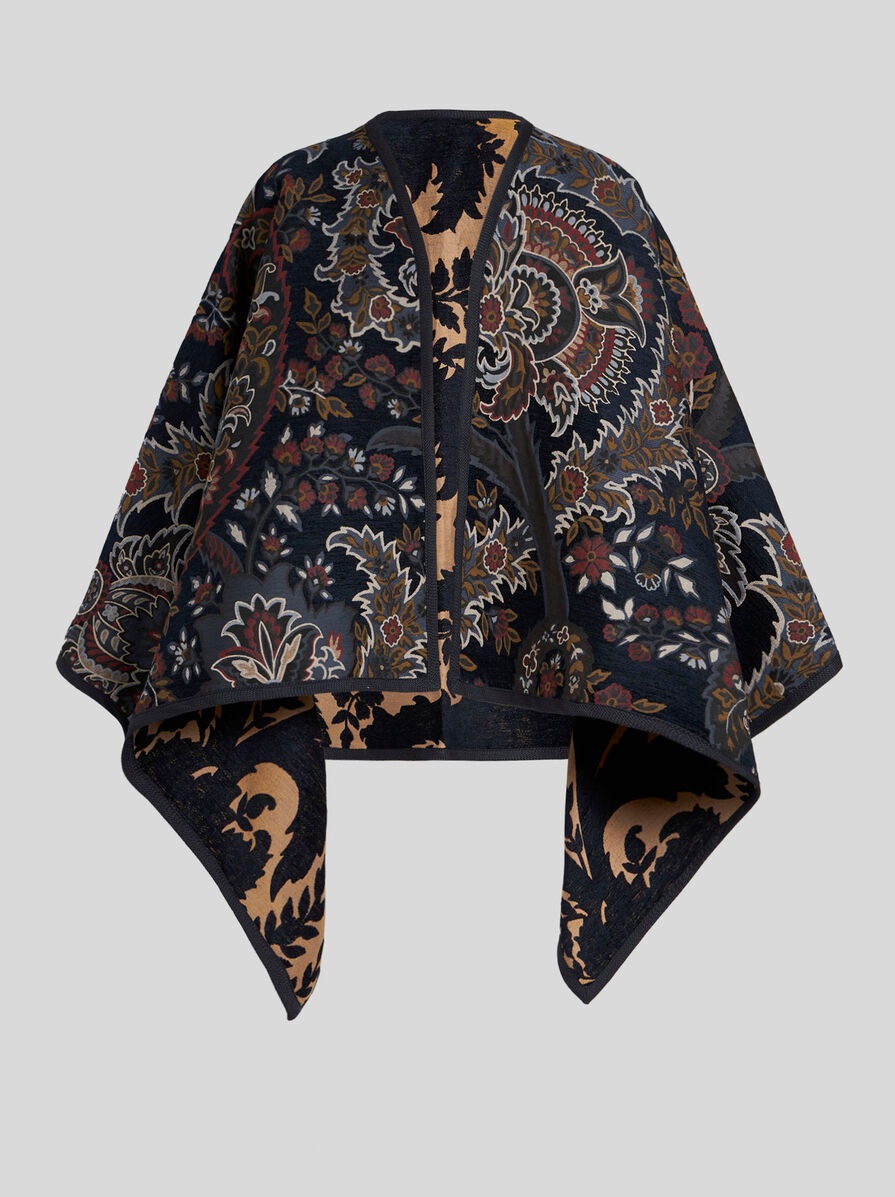 REVERSIBLE JACQUARD CAPE - 2