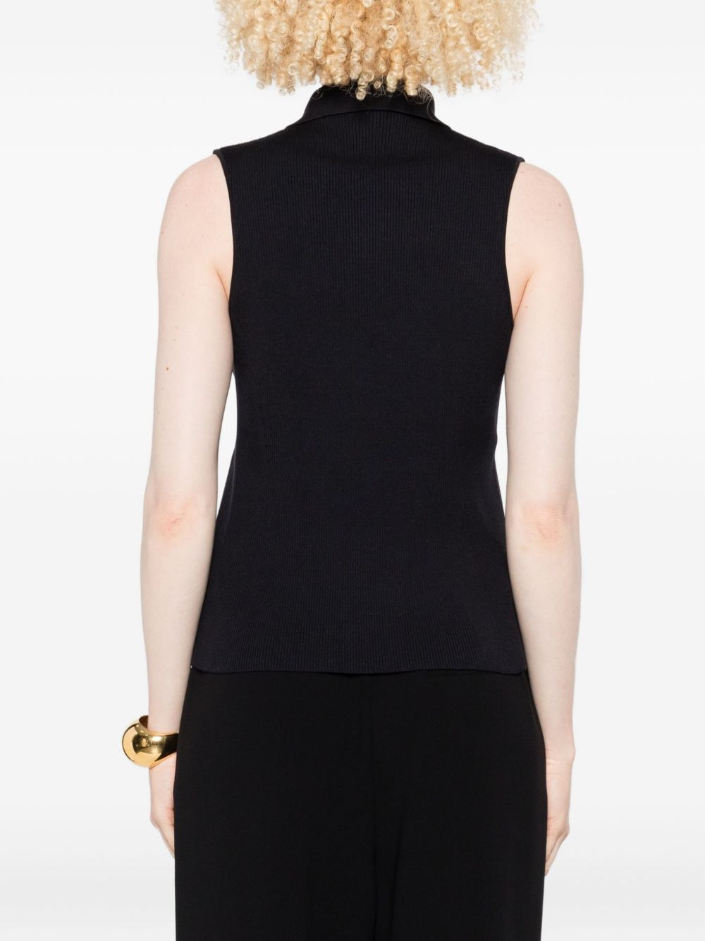 double-breasted sleeveless waistcoat - 4
