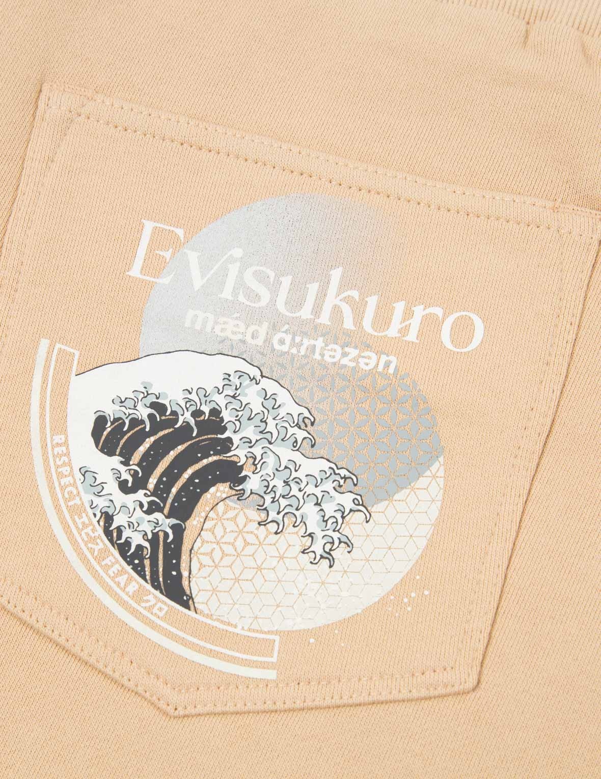 Seagull Print Pocket Sweat Shorts - 14