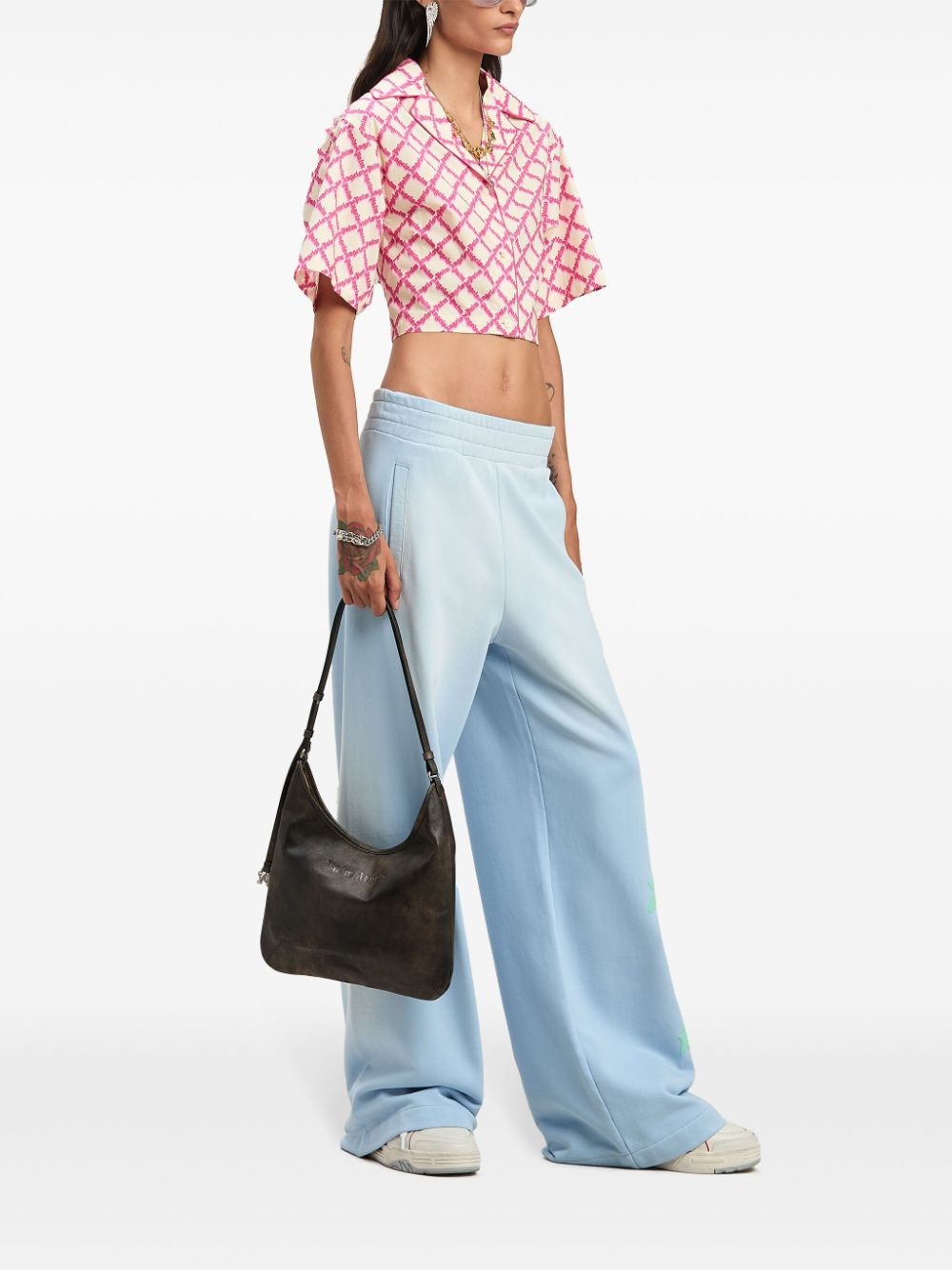 logo crisscrossed shirt - 2