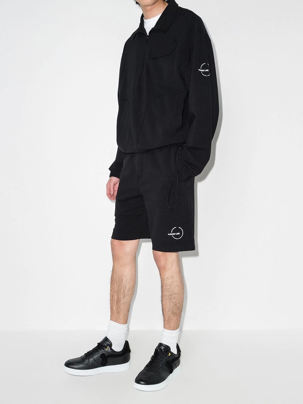 logo-embroidered track shorts - 5