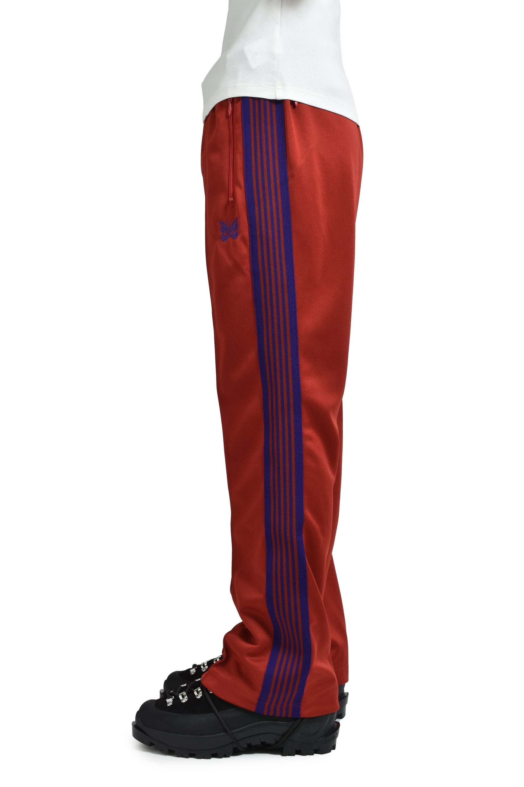 BOOT-CUT TRACK PANT - POLY SMOOTH / RED - 3